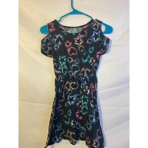 SO Girls Dress Navy Hearts Sweet Valentine’s Day Size M 10 Medium